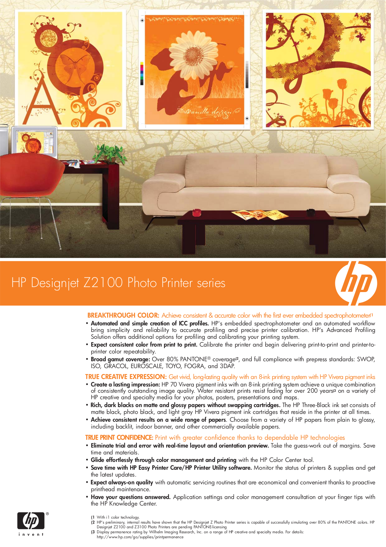 pdf for HP Printer Designjet Z2100 manual