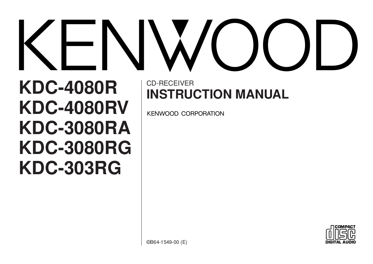 pdf for Kenwood Car Receiver KDC-205 manual