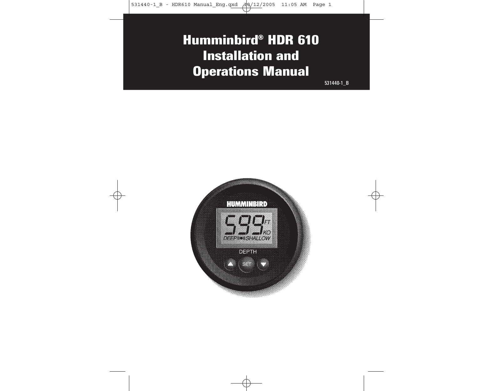 pdf for Humminbird Other HDR 200 Transducer manual