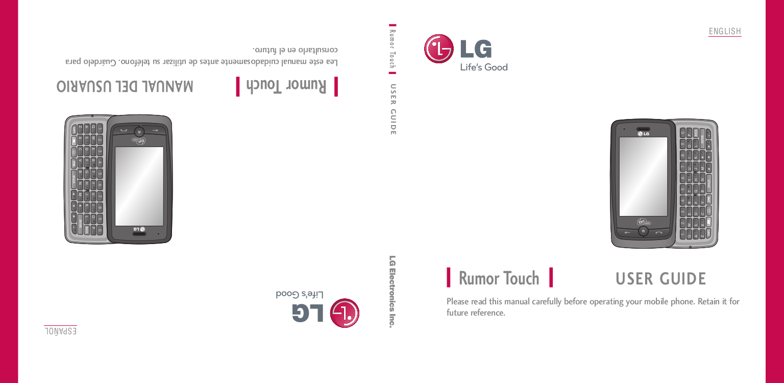 pdf for LG Cell Phone Rumor 2 manual