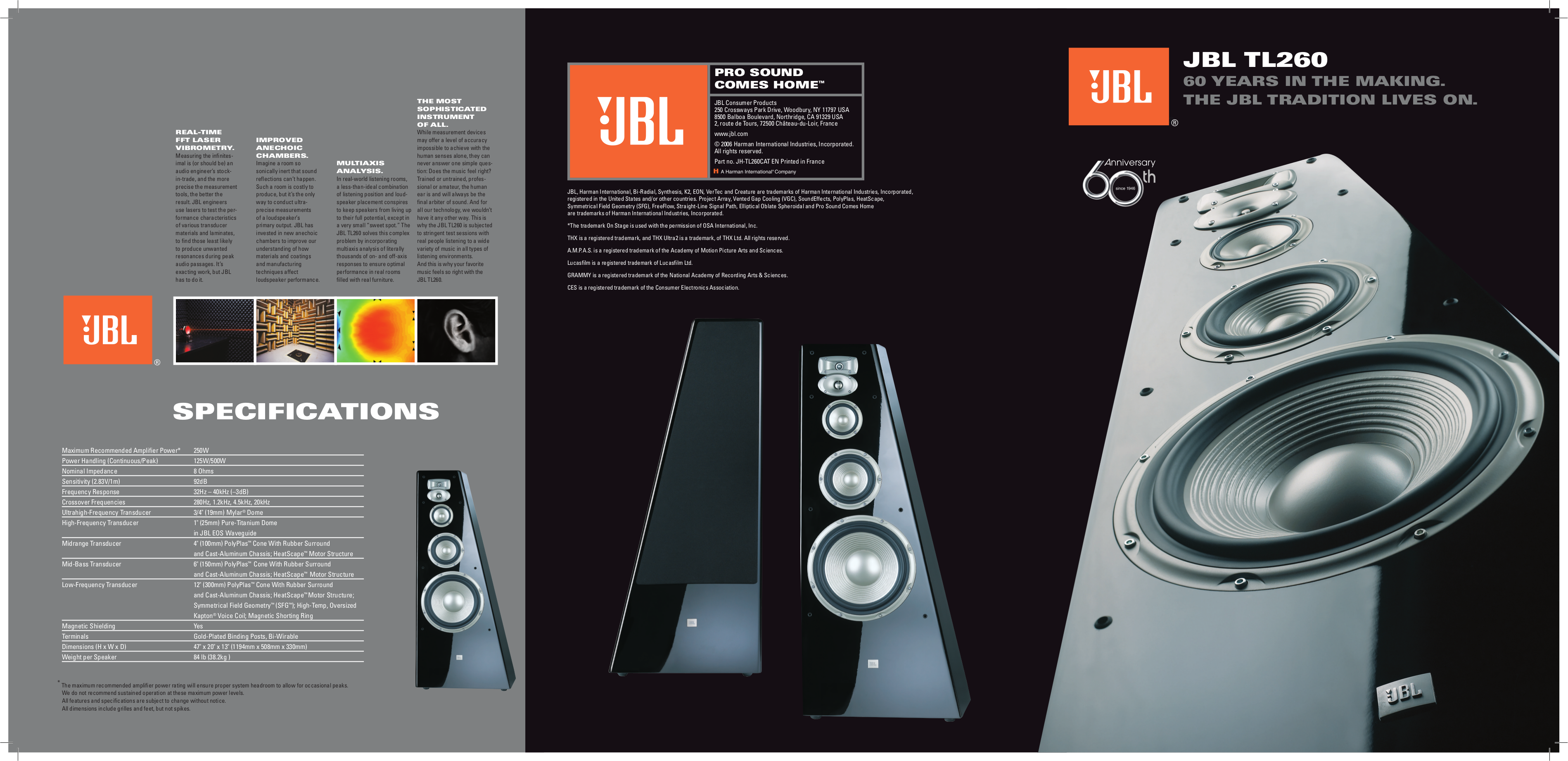 Download free pdf for JBL K2 S5800 Speaker manual