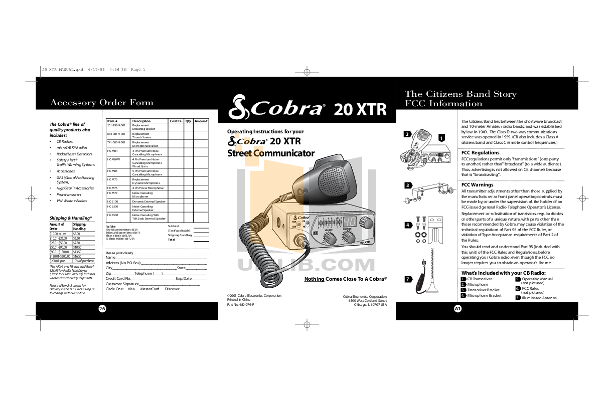 Download free pdf for Cobra microTALK MT 200 2-way Radio manual