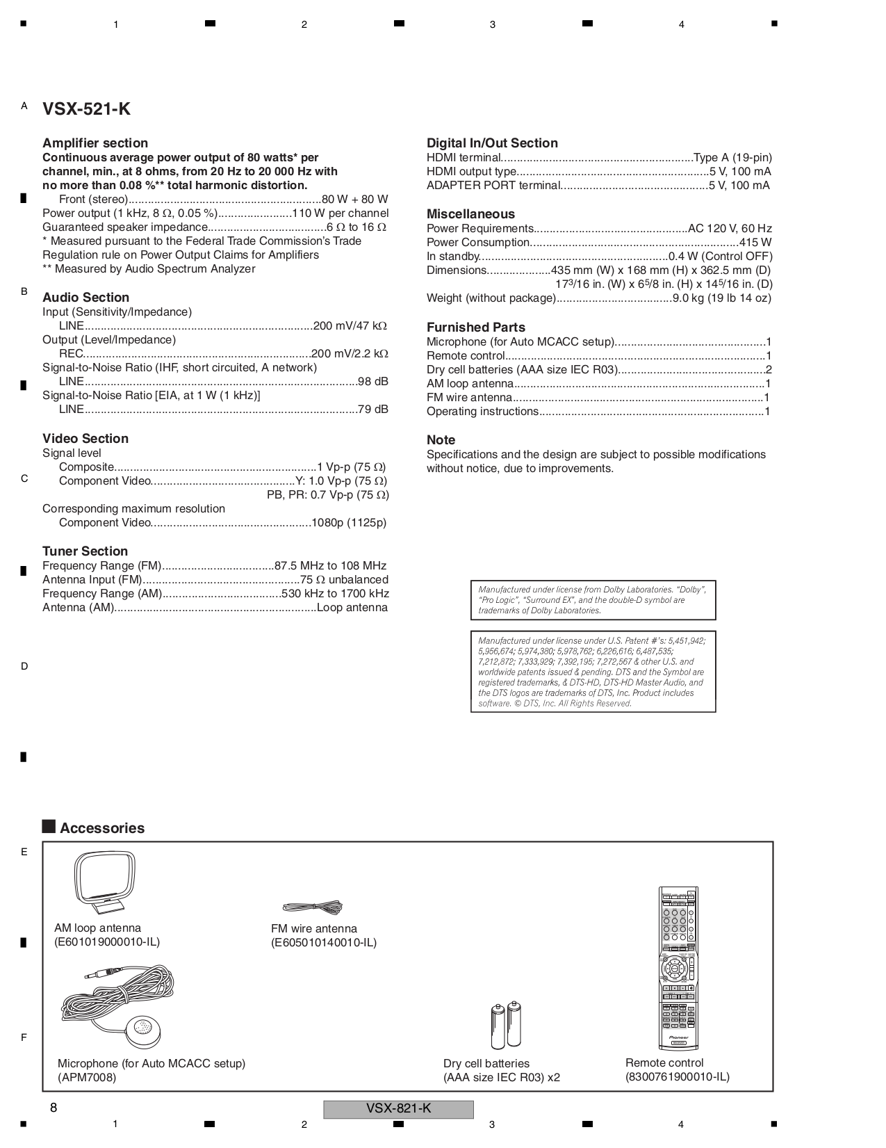 ... Pioneer Receiver VSX-521-K pdf page preview