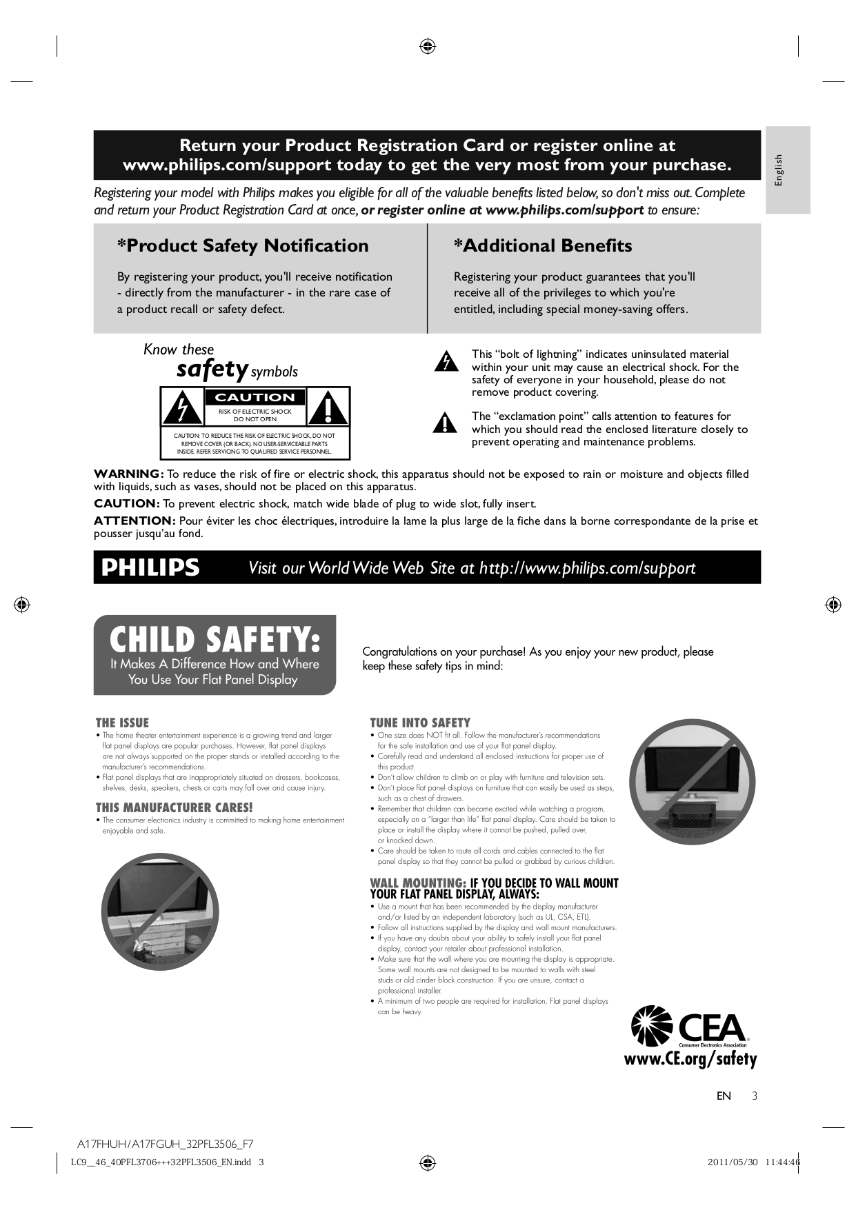 PDF manual for Philips LCD TV 32PFL3506