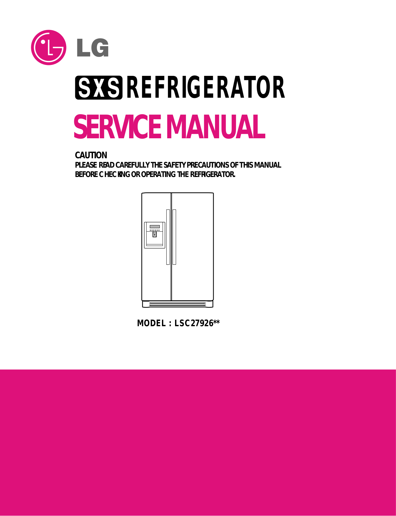 pdf for LG Refrigerator LSC27926 manual