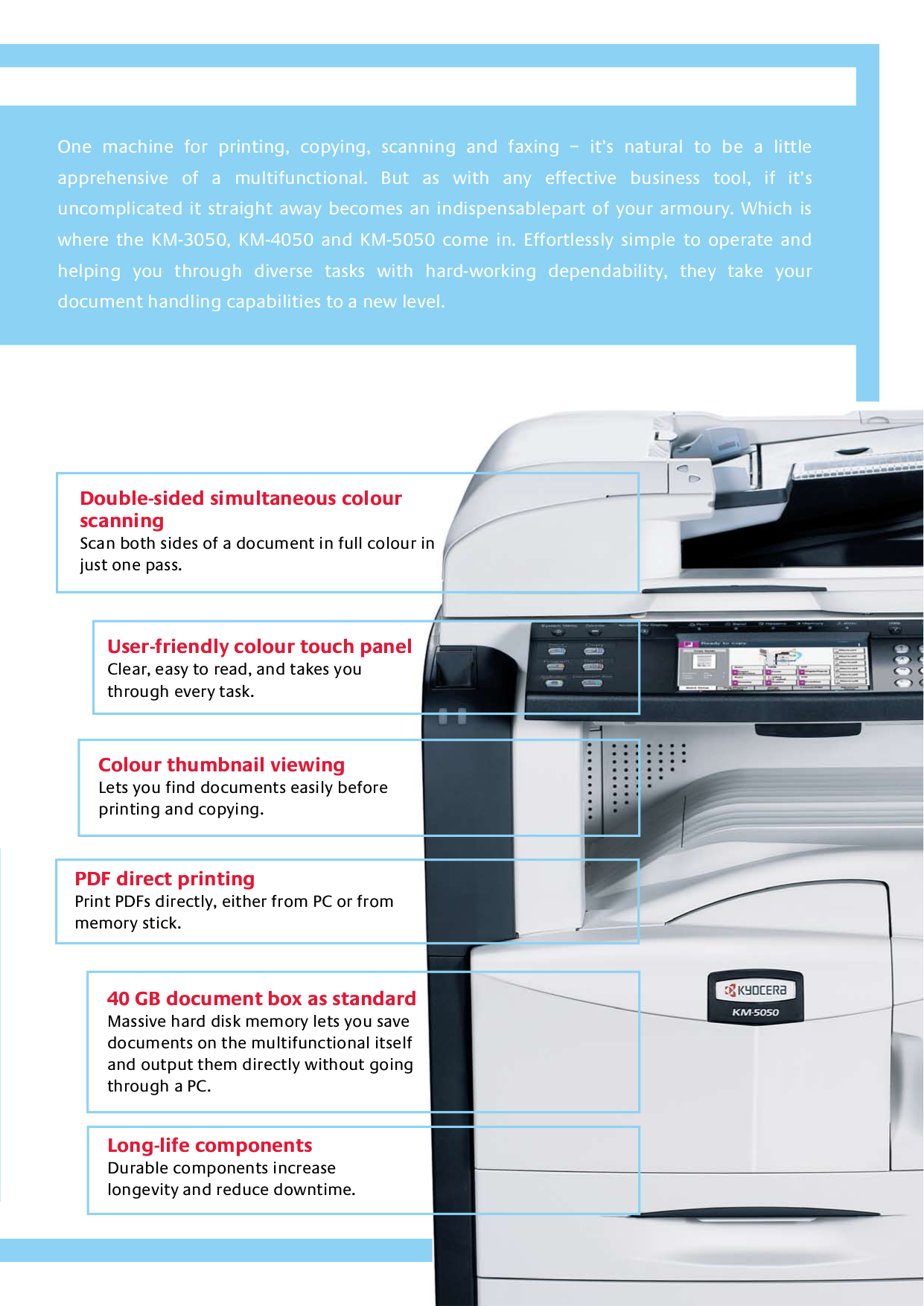 ... Kyocera Scanner KM-5050 pdf page preview ...