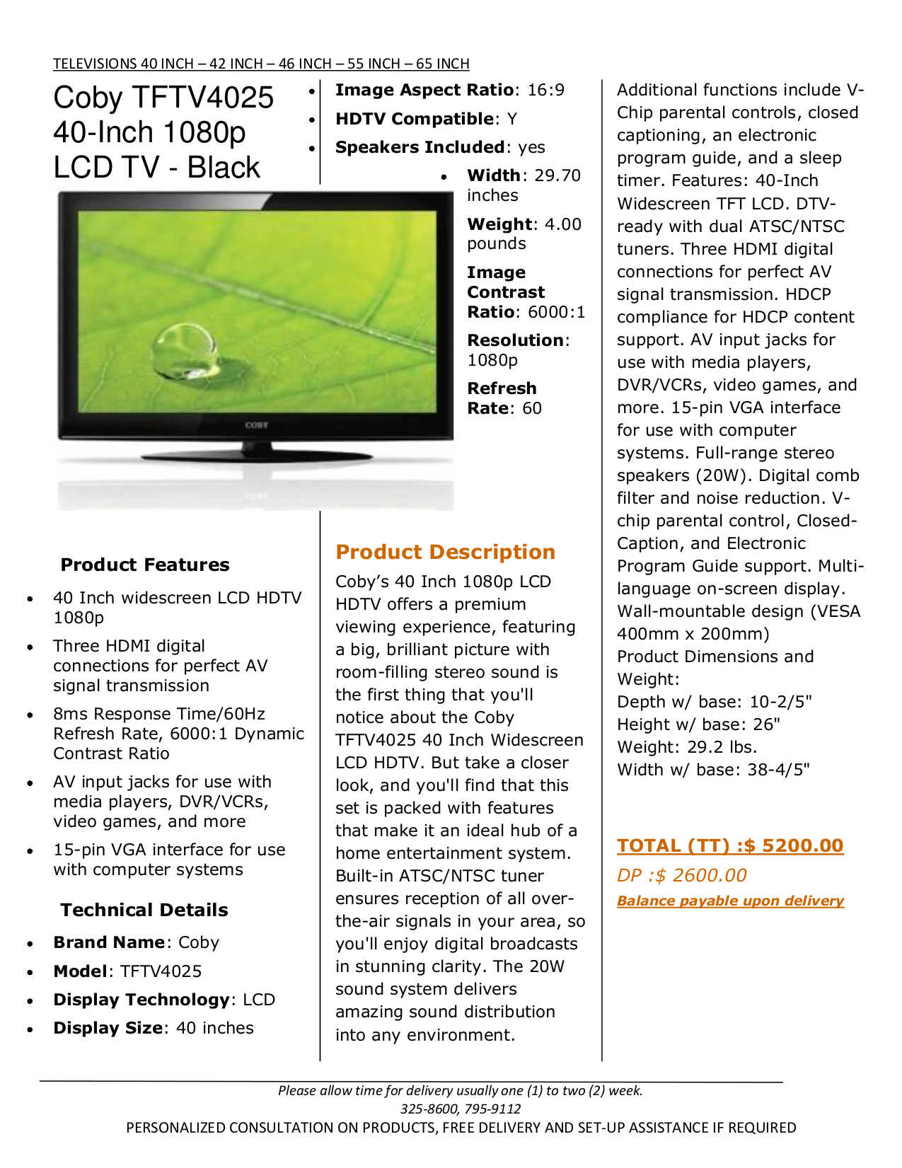 Download Free Pdf For Samsung Un40eh6000 Lcd Tv Manual