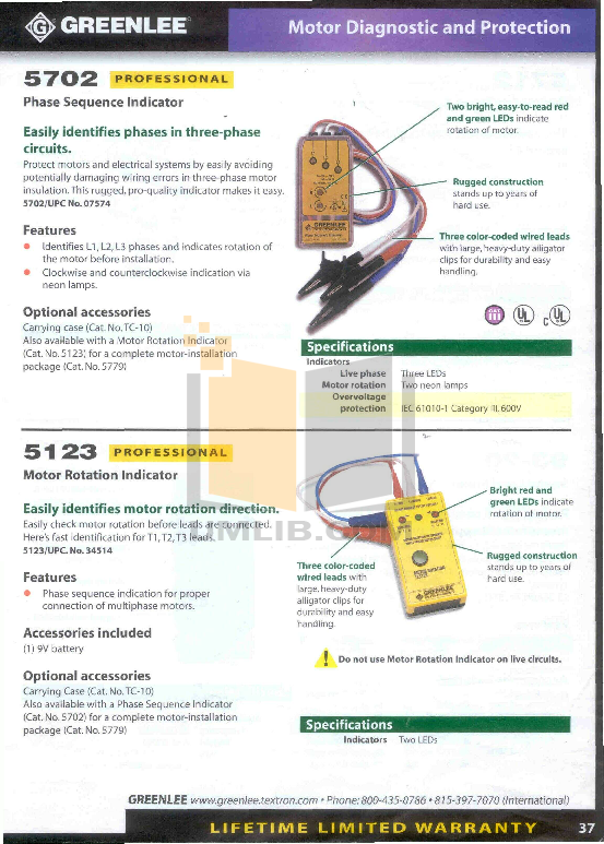 Greenlee 774 Manual - loadnetwork