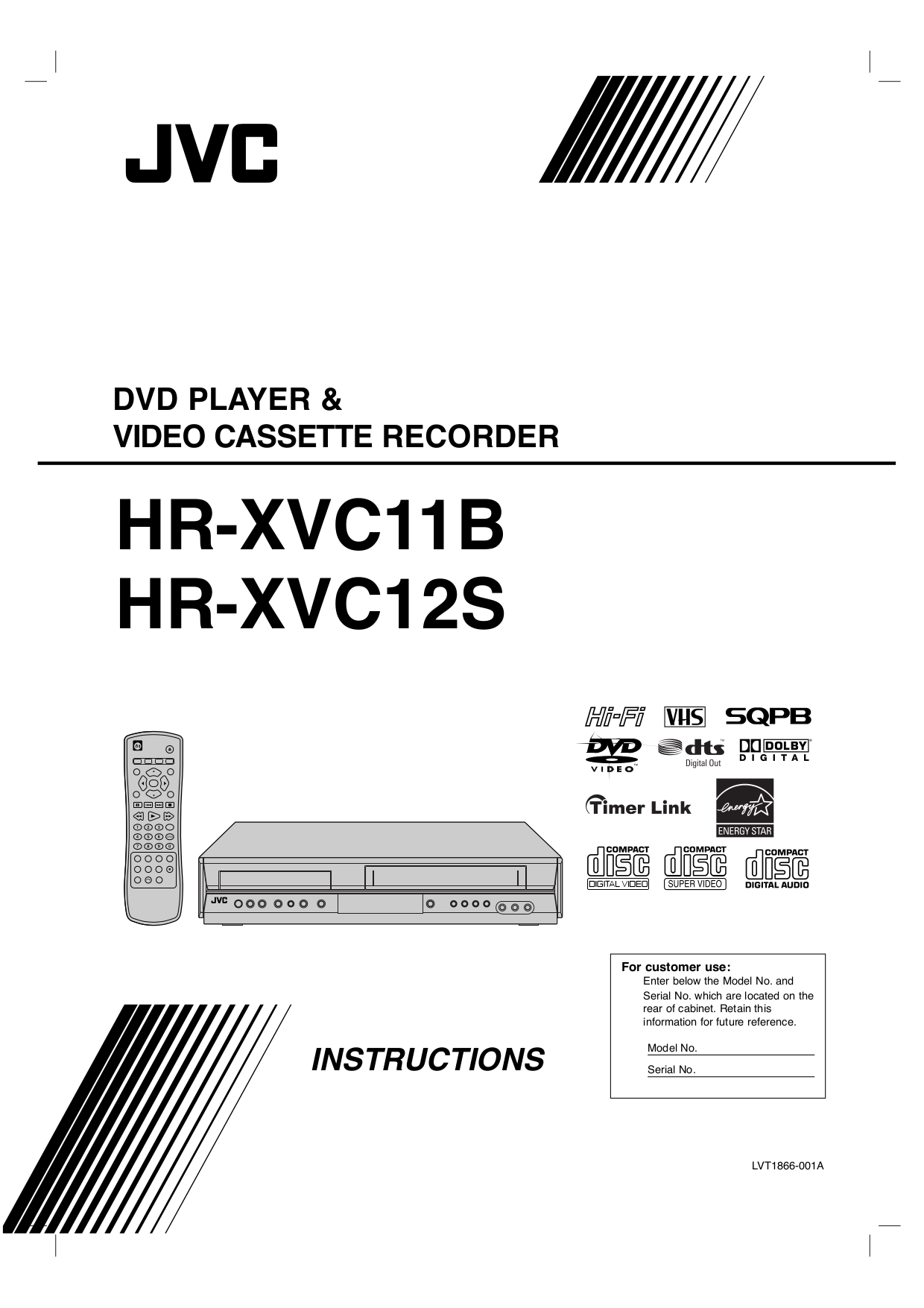 pdf for JVC DVD Players XV-525BK manual