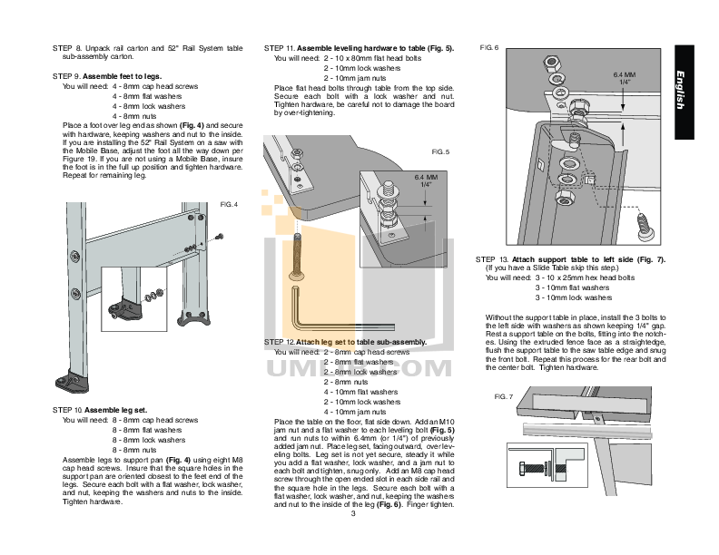 PDF manual for Dewalt Other DW746 Table Saw