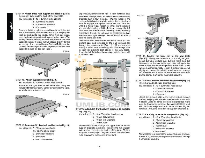 PDF manual for Dewalt Other DW746 Table Saw