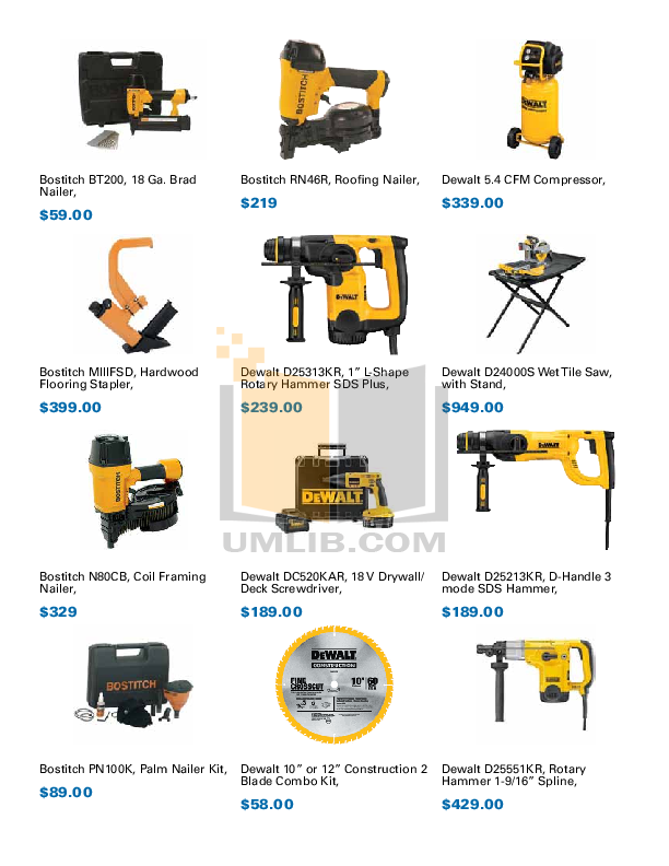 PDF manual for Dewalt Other DW746 Table Saw