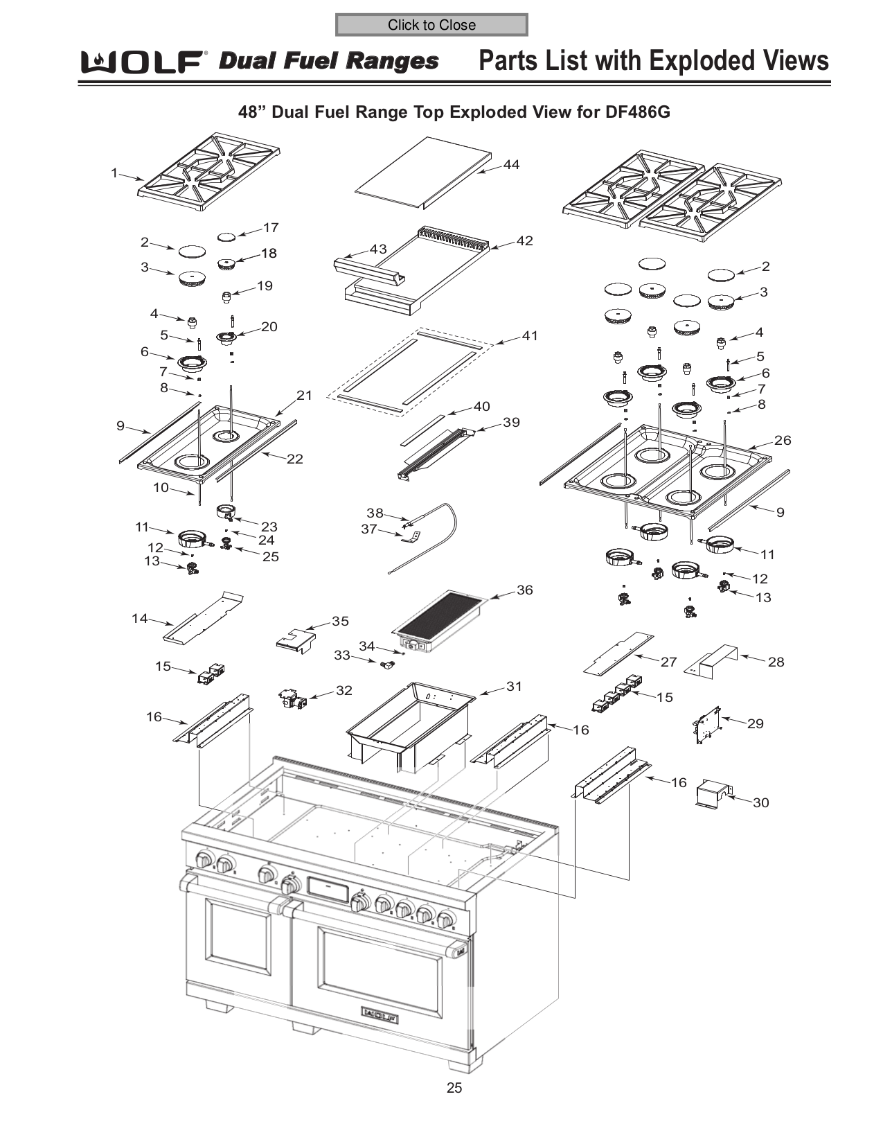 PDF manual for Wolf Range DF484DG