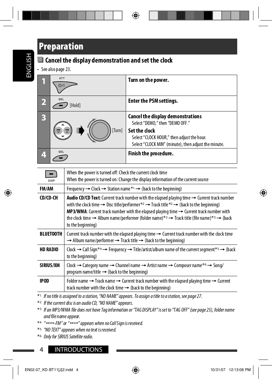 ... JVC Car Receiver KD-BT11 pdf page preview ...