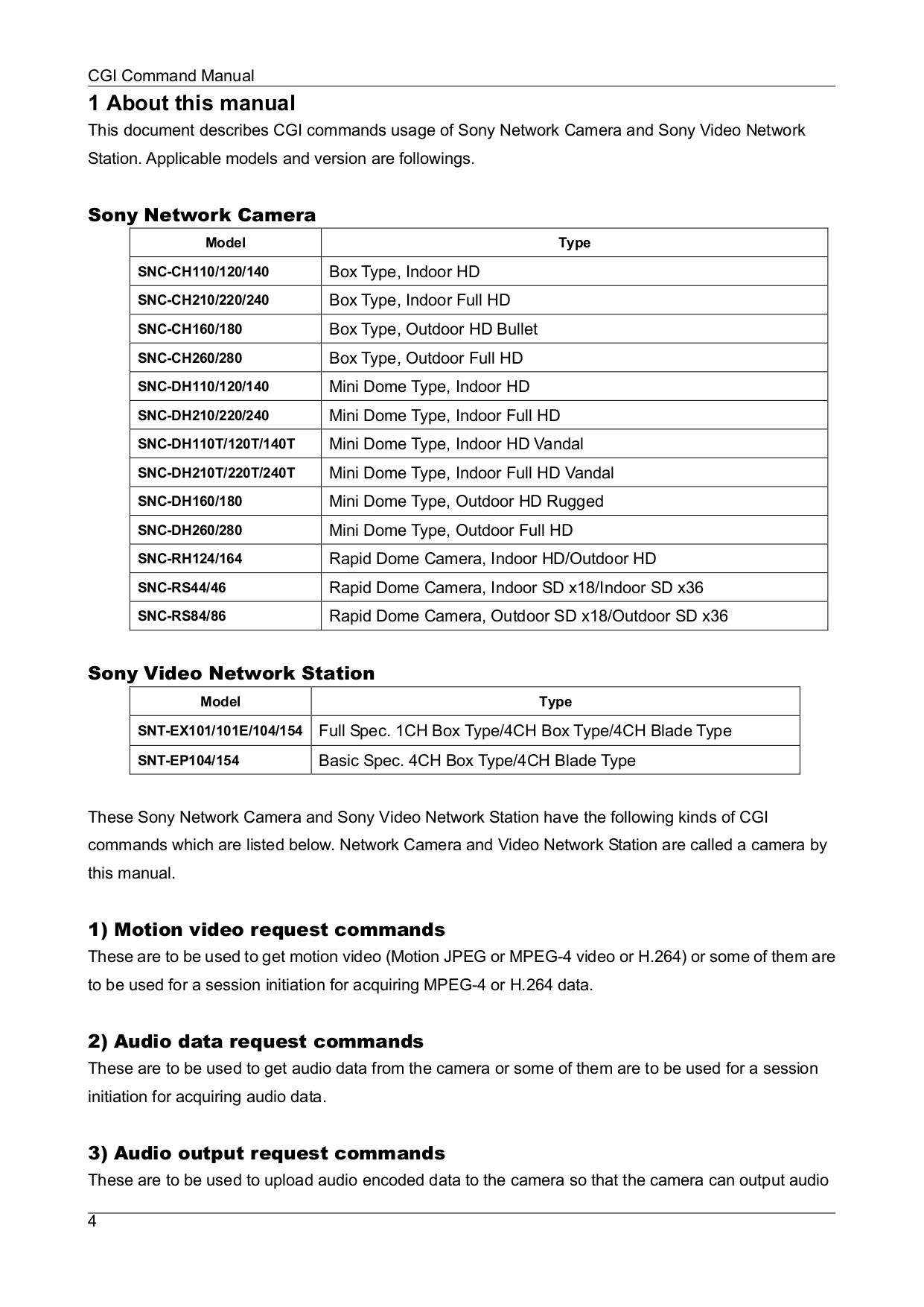 ... Sony Security Camera IPELA SNC-CH210 pdf page preview ...