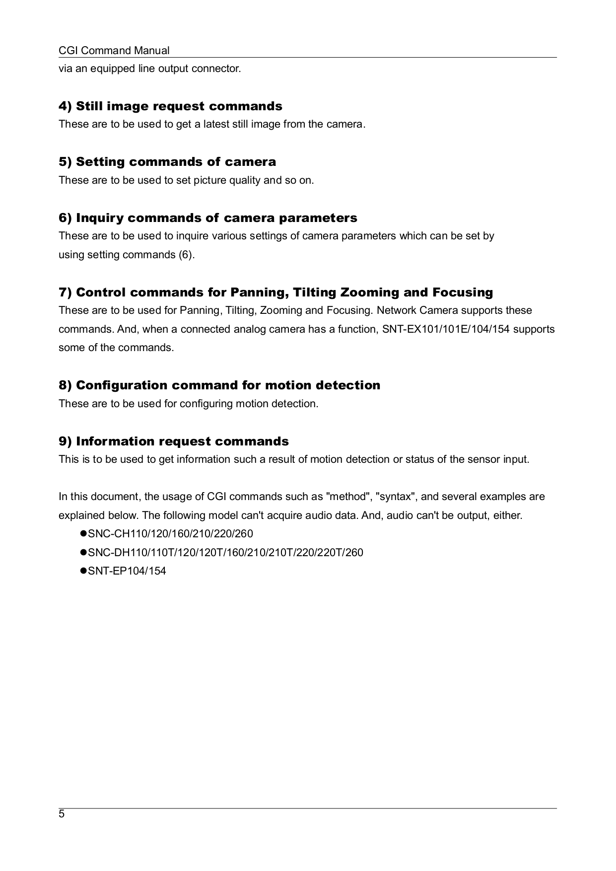 ... Sony Security Camera IPELA SNC-CH210 pdf page preview ...