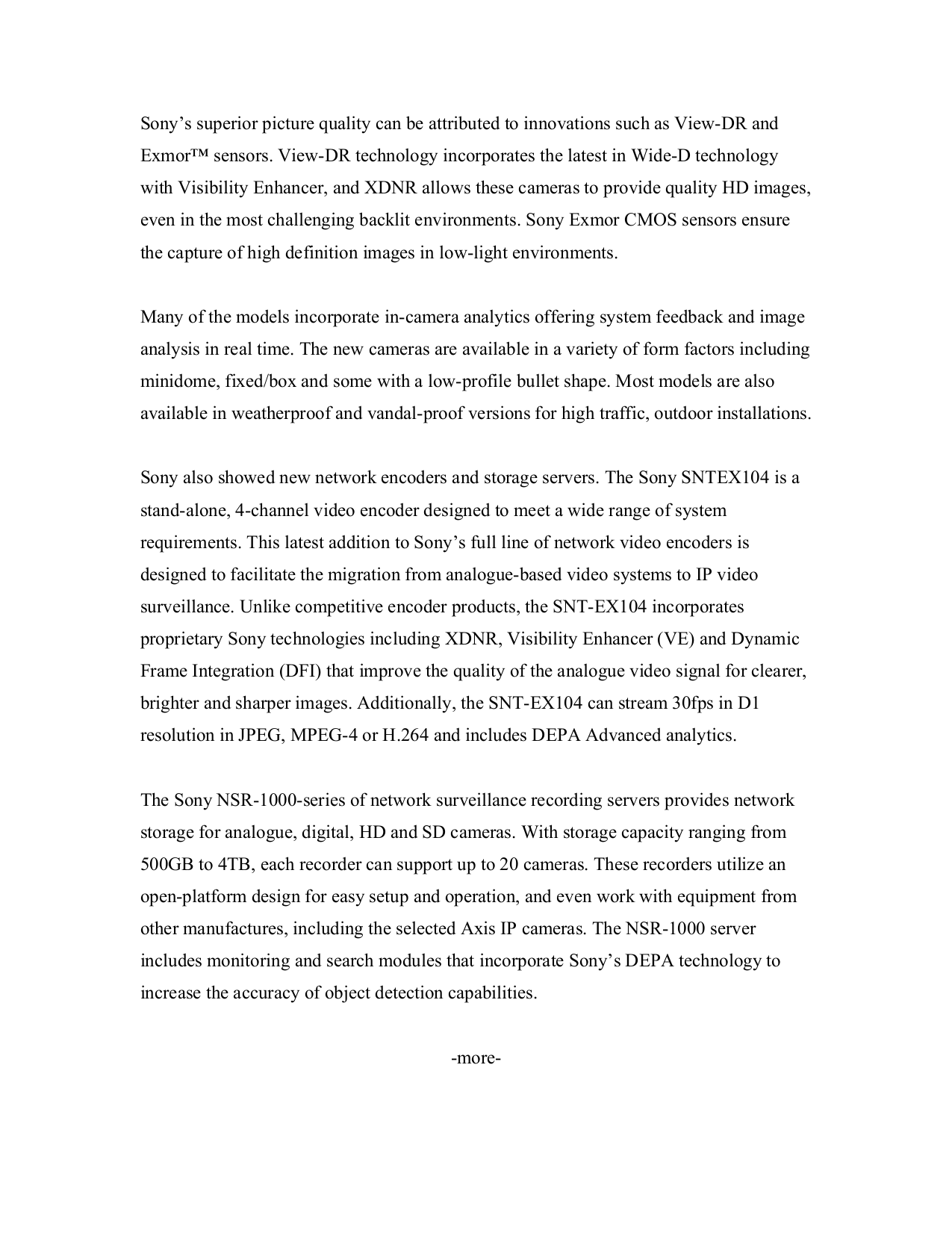 ... Sony Security Camera IPELA SNC-CH210 pdf page preview ...