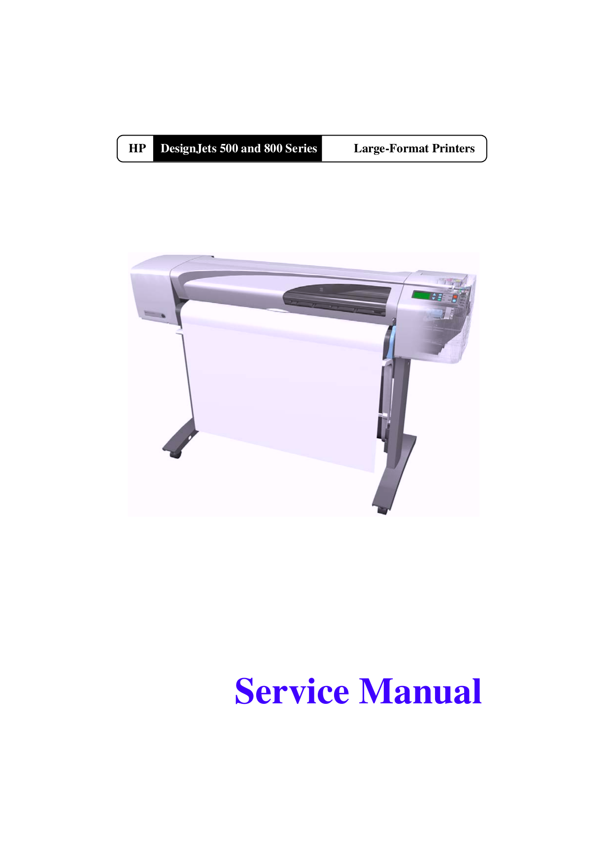 ... HP Printer Designjet 500ps pdf page preview ...