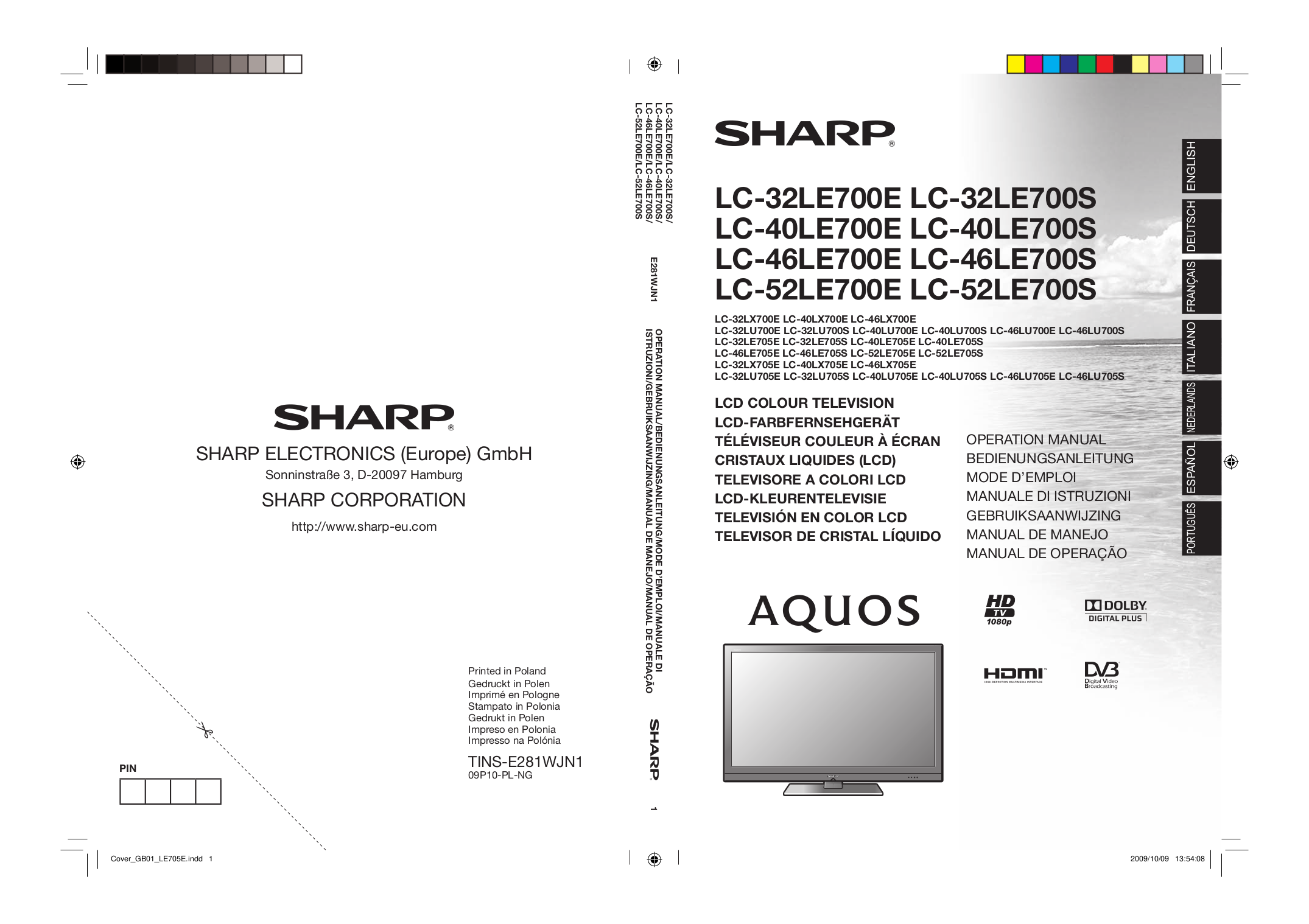 Sharp lc 32d44ru bk инструкция