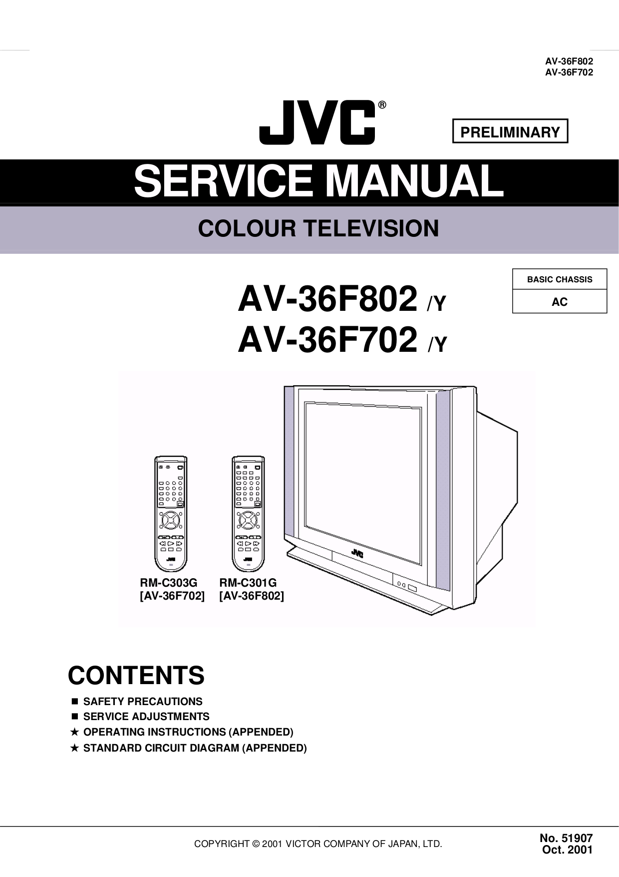 Download Free Pdf For Jvc Av 27f702 Tv Manual RF Transmitter Circuit Diagram Circuit Diagram Jvc Tv