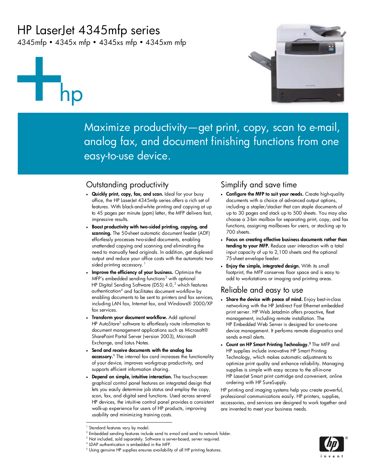 pdf for HP Multifunction Printer Laserjet,Color Laserjet 1100A manual