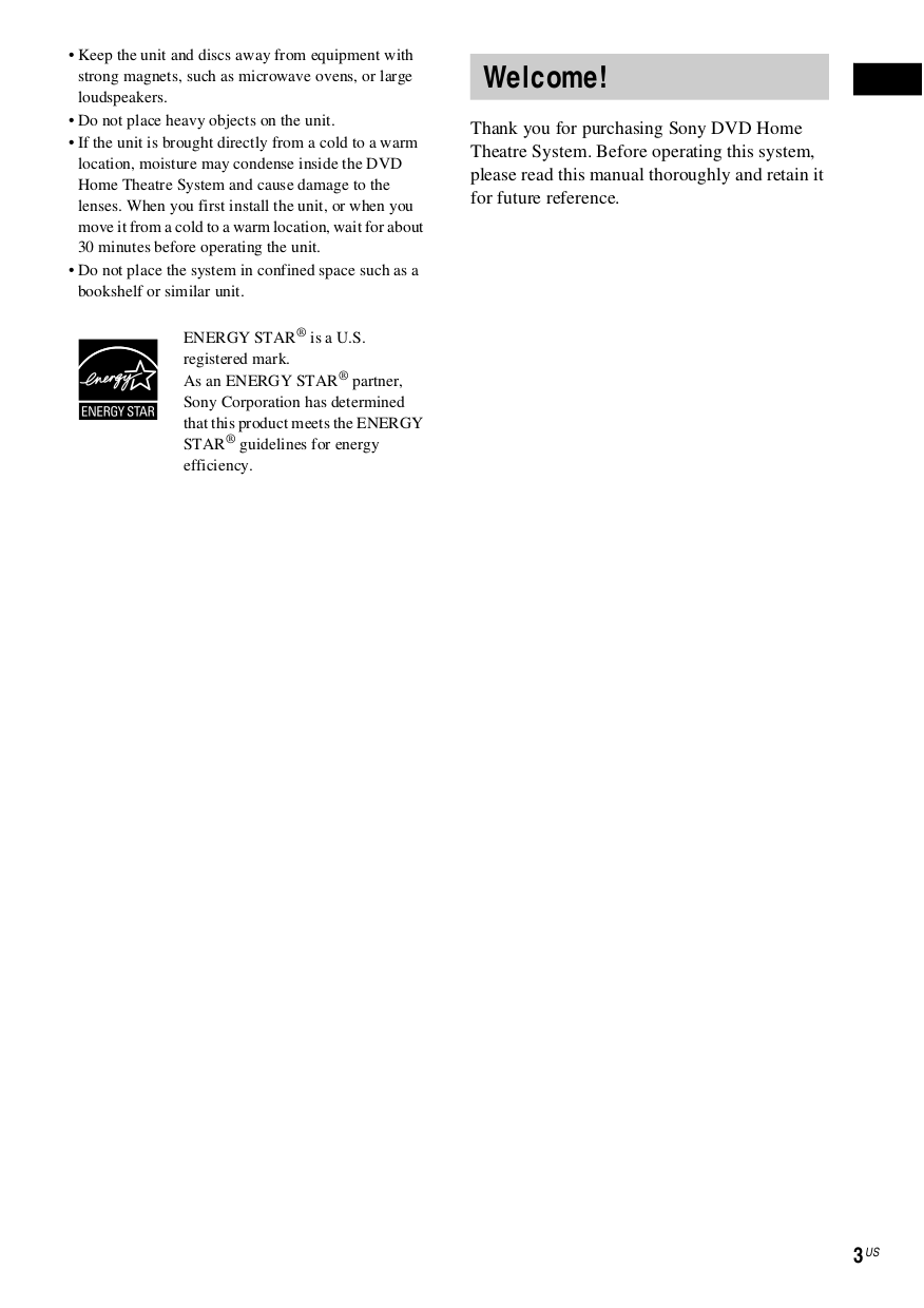 ... Sony Home Theater DAV-X1V pdf page preview ...