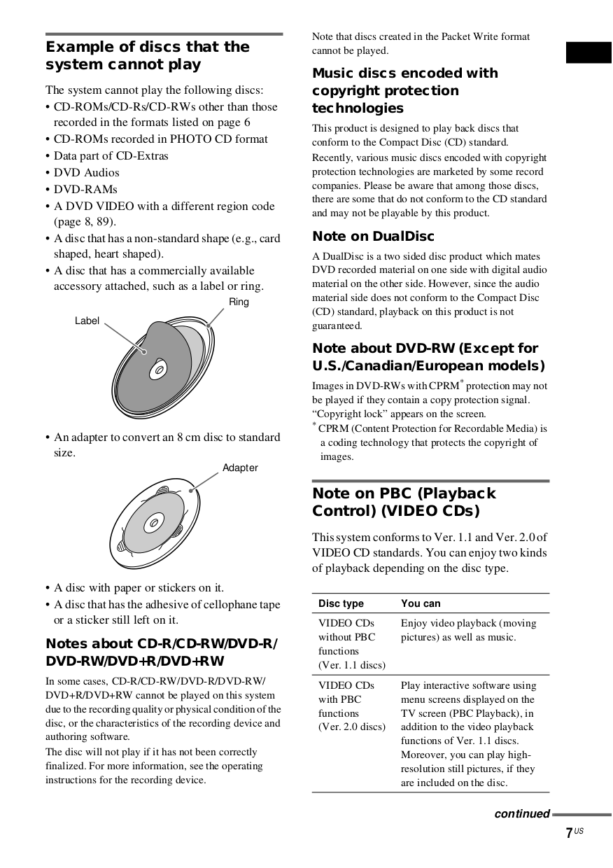 ... Sony Home Theater DAV-X1V pdf page preview ...