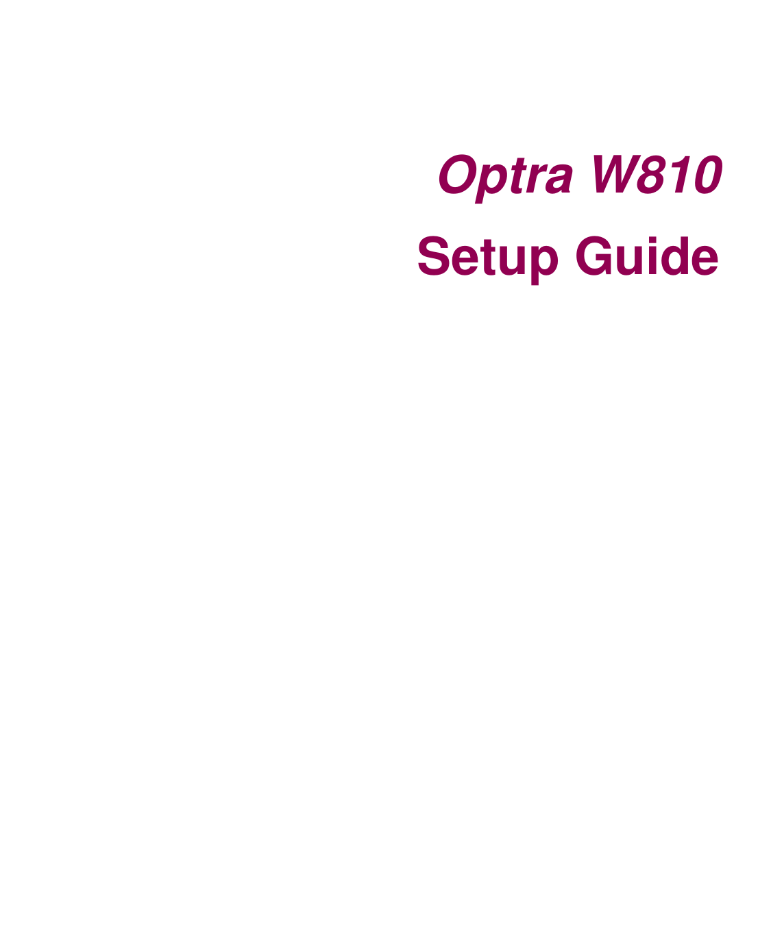 pdf for Lexmark Printer Optra W810 manual