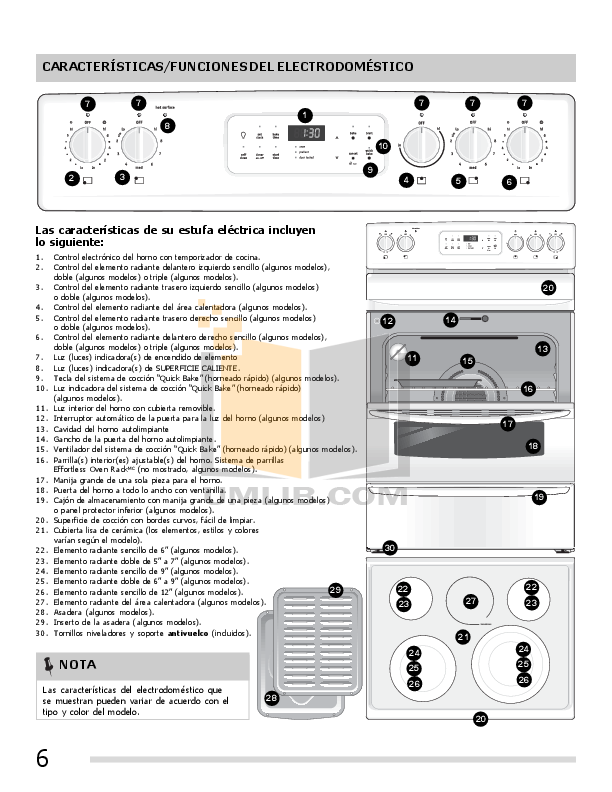 frigidaire compact 30 stove manual