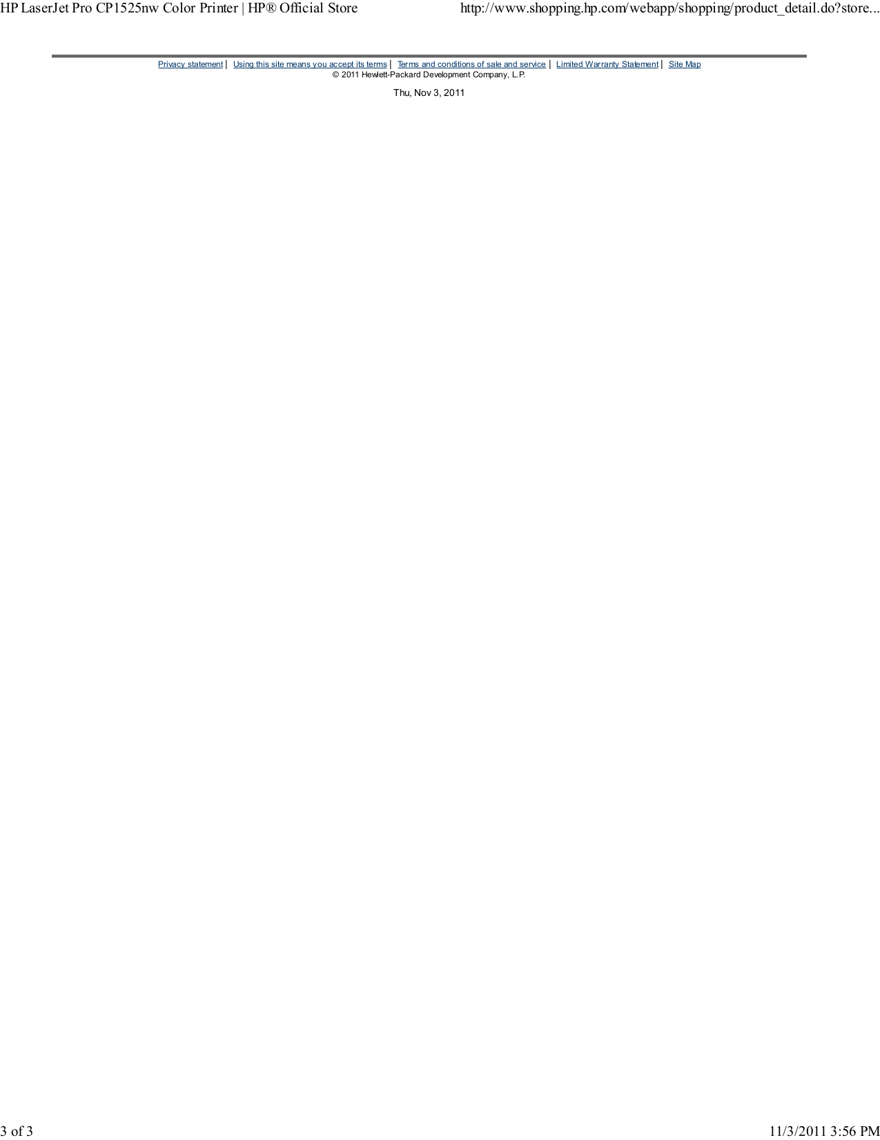 ... HP Printer Laserjet,Color Laserjet Pro CP1525nw pdf page preview