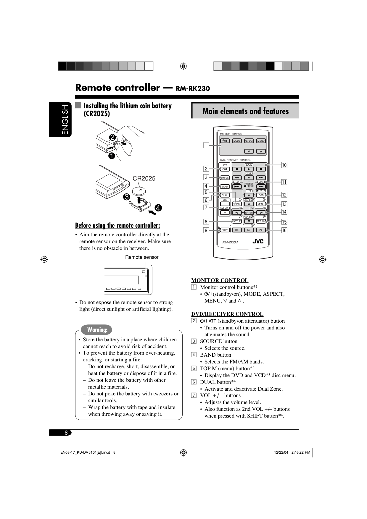 ... JVC Car Receiver KD-DV5101 pdf page preview