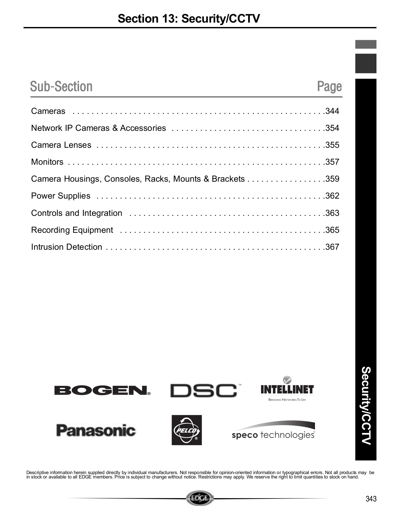 manual for Speco Security Camera HT INTB1