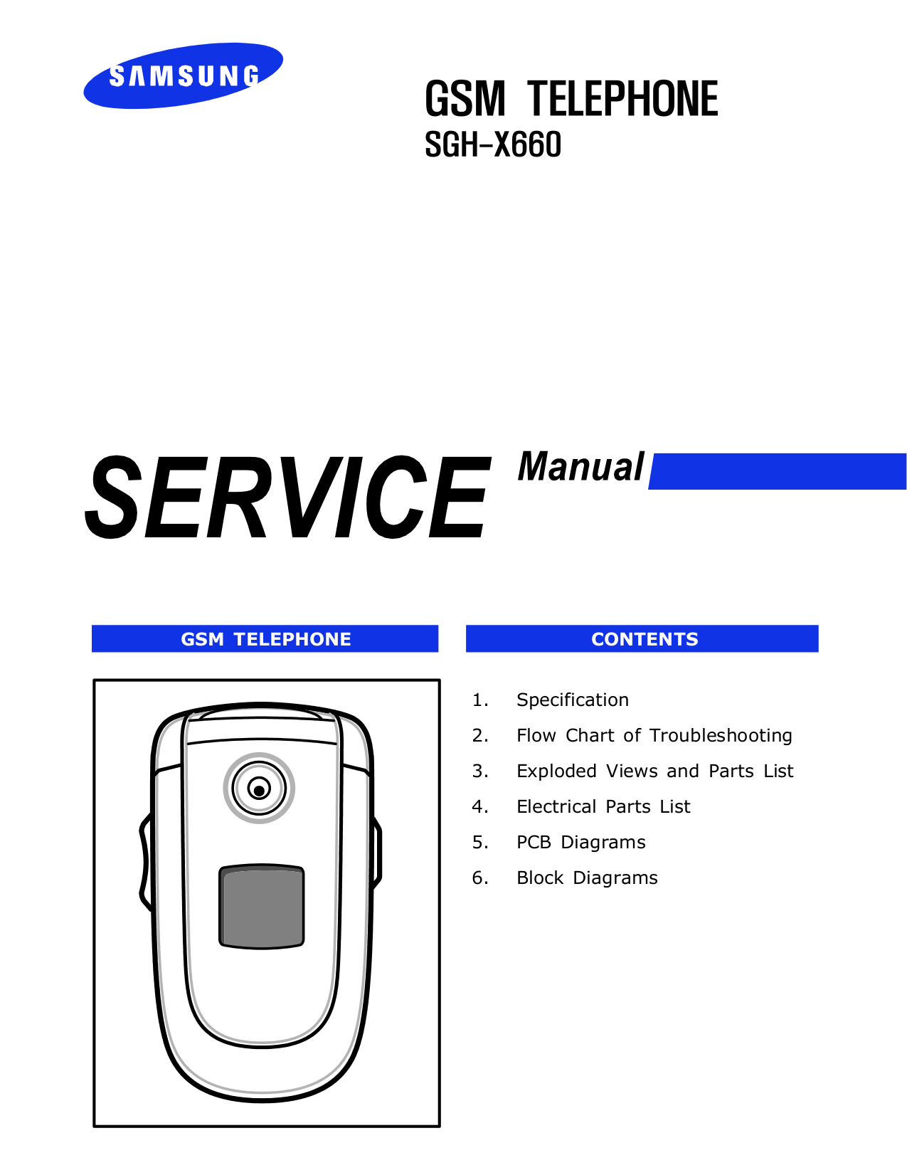 pdf for Samsung Cell Phone SGH-X660 manual