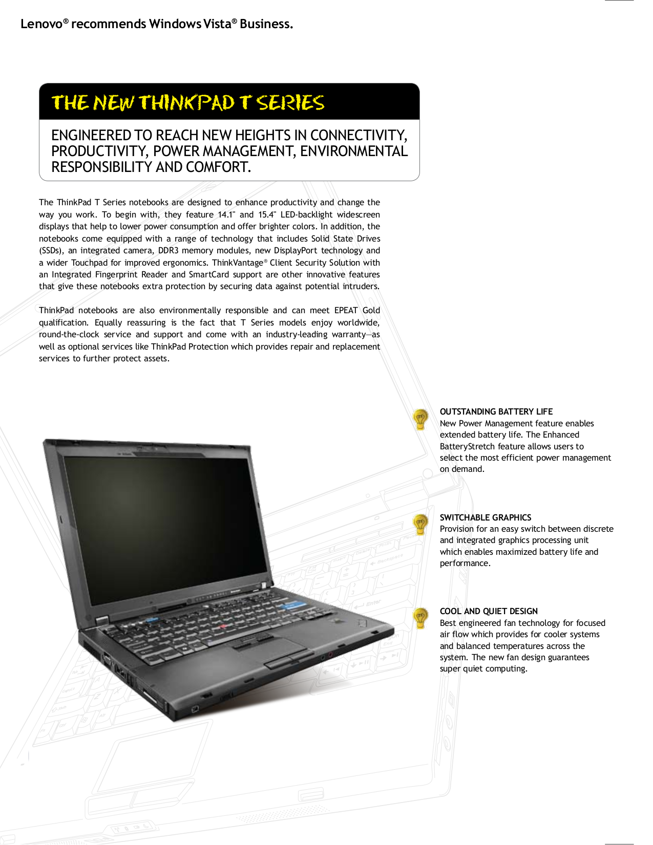 ... Lenovo Laptop ThinkPad T500 2055 pdf page preview ...