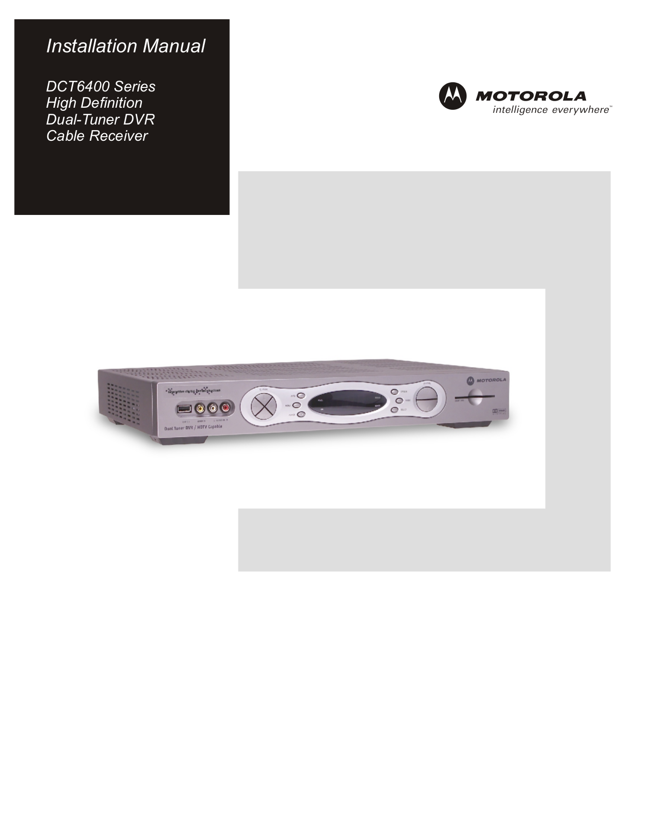 pdf for Motorola Receiver dct6412 manual