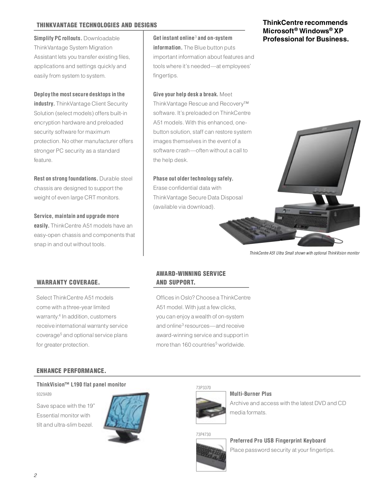 Lenovo Desktop ThinkCentre A52 8381 pdf page preview ... PDF manual ...