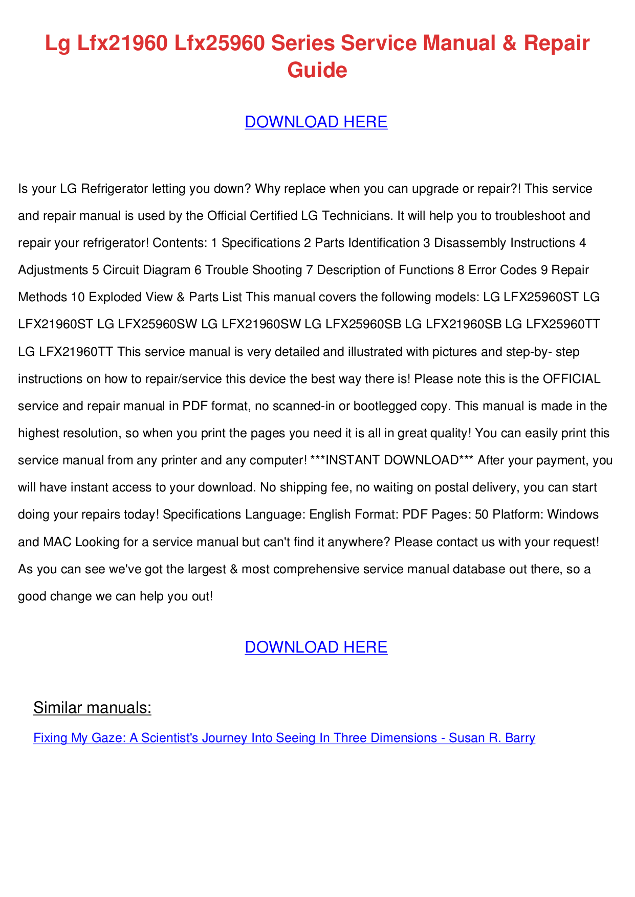 lg refrigerator lfx21960st pdf page preview Array - download free pdf for lg lfx21960st refrigerator manual rh umlib com