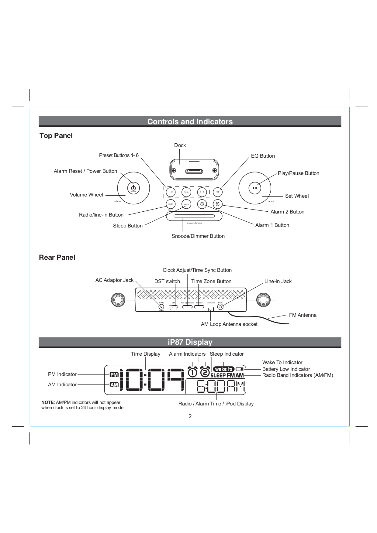 ... iHome Clock Radio iP9 pdf page preview ...