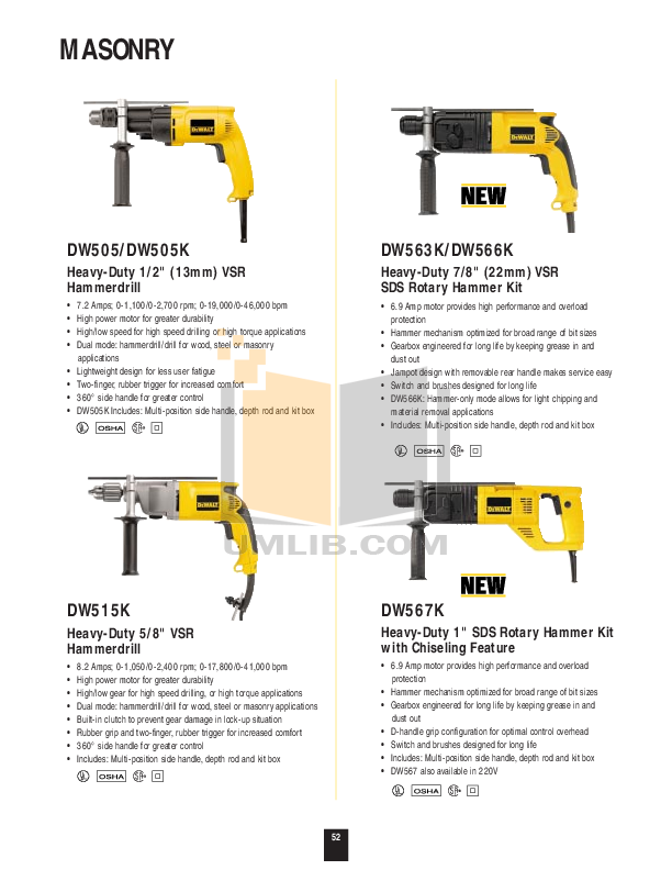 DEWALT DW505 MANUAL PDF