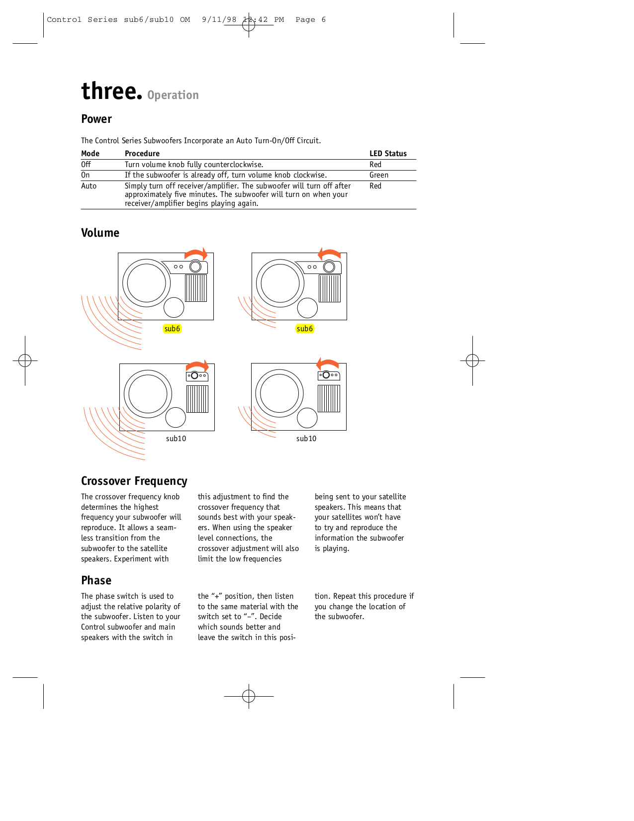 Jbl control sub 6 manual