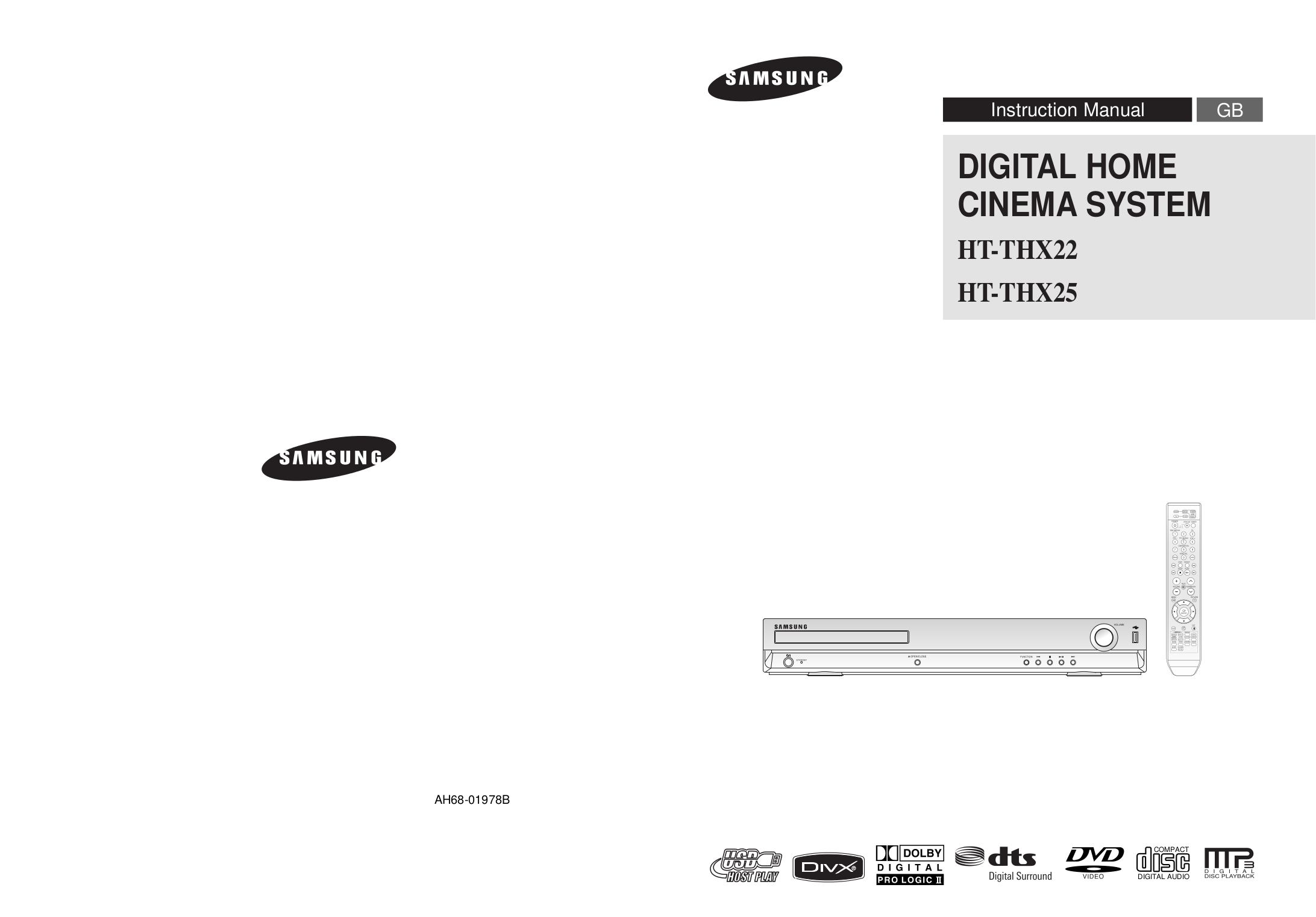 Samsung ht-thx25 service manual – manuals library for free.