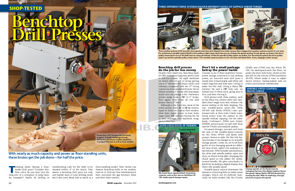 pdf for Grizzly Other G0485 Drill Press manual