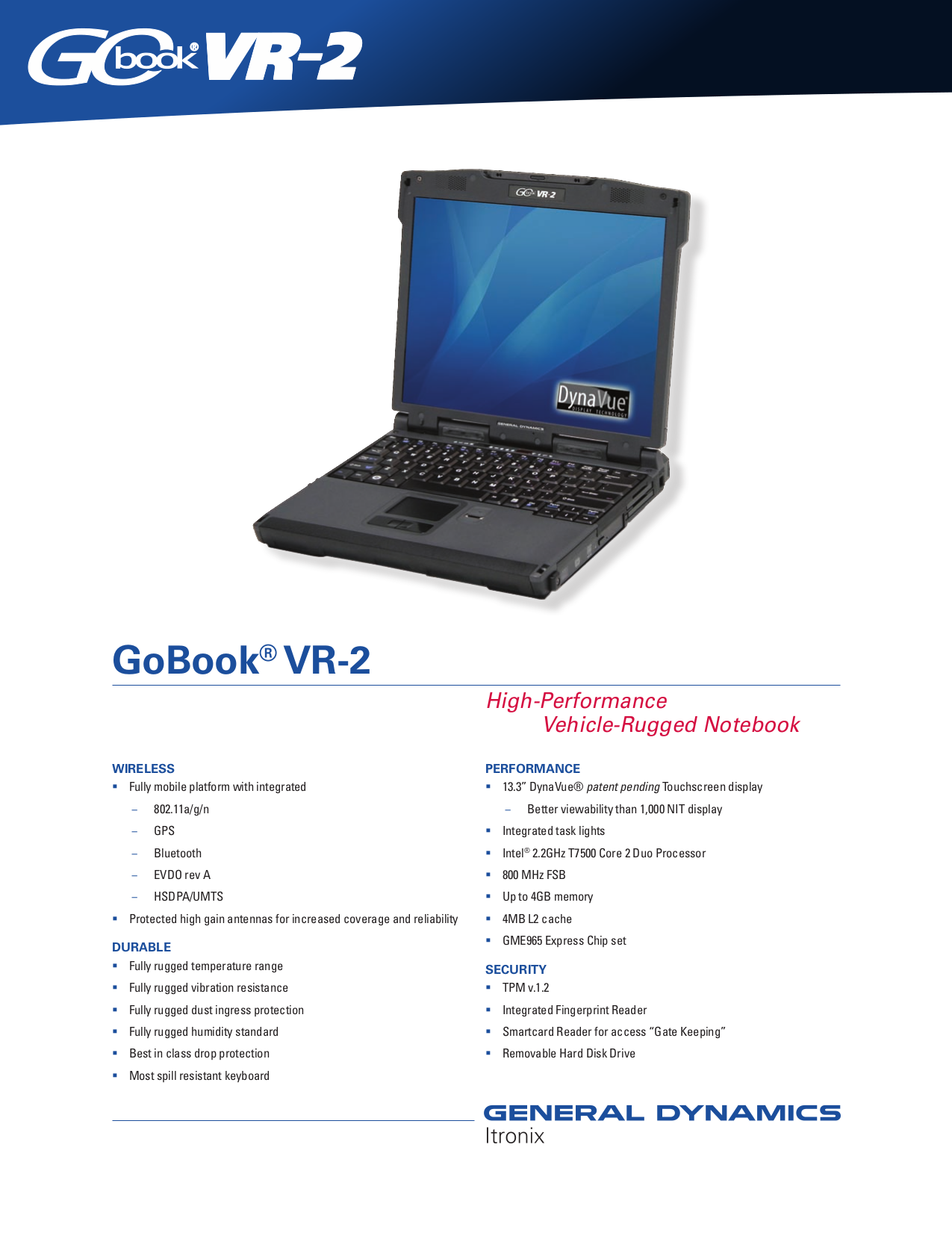 General Dynamics Gobook Vr 2 Drivers