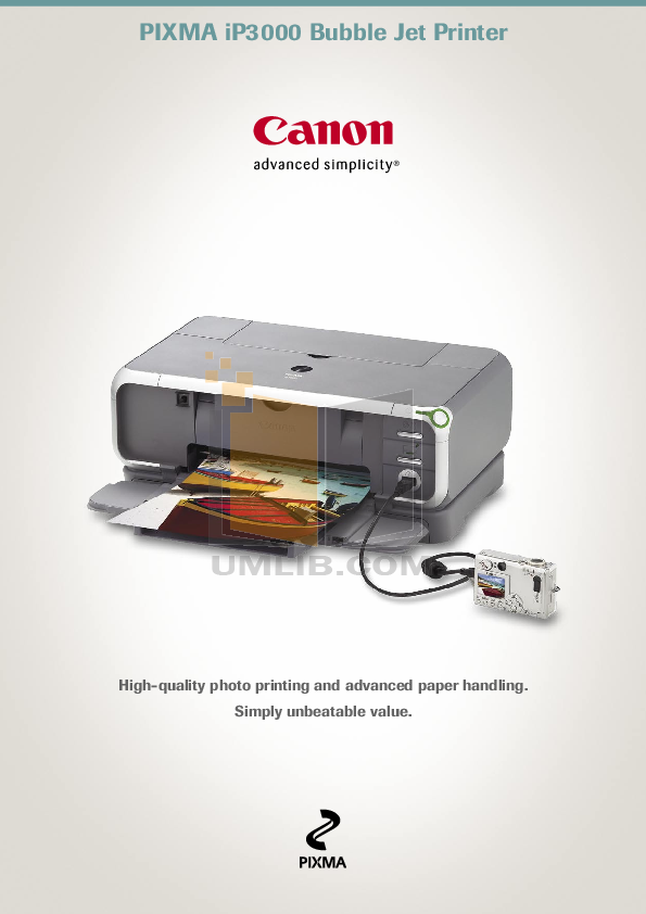 how to print with picture paper canon ip3000