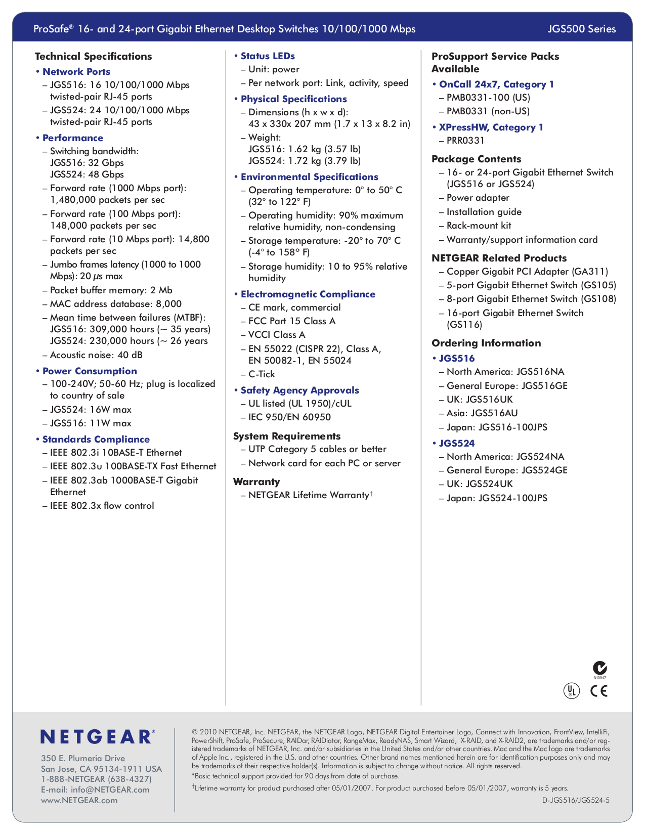PDF manual for Netgear Switch ProSafe GS108