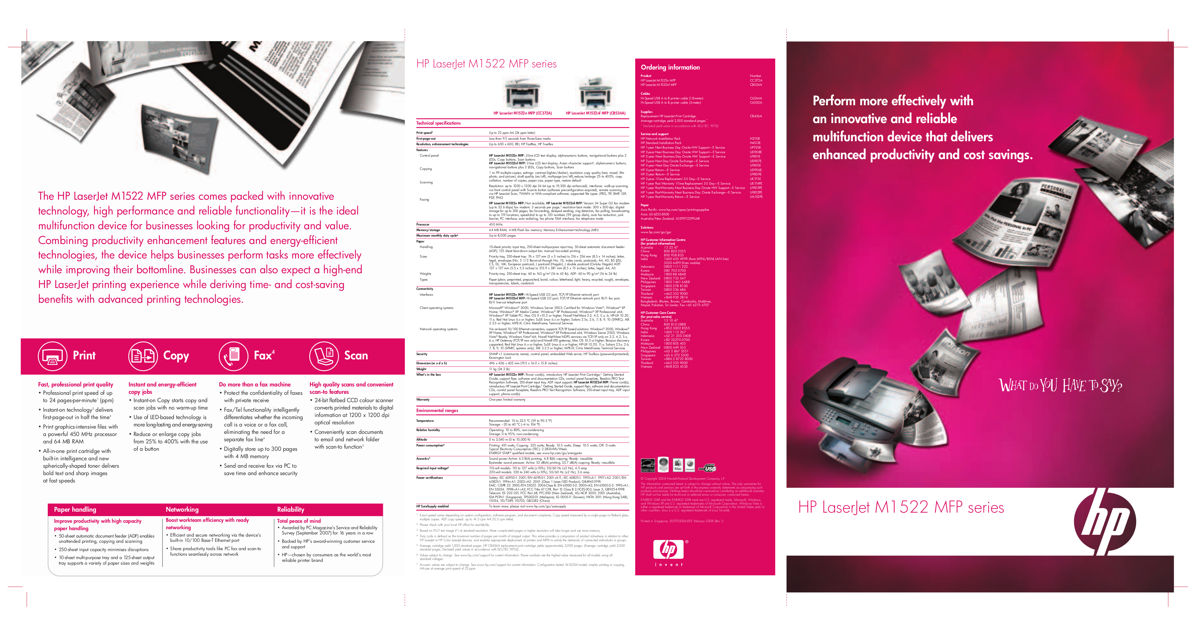 pdf for HP Multifunction Printer Laserjet,Color Laserjet M1522nf manual