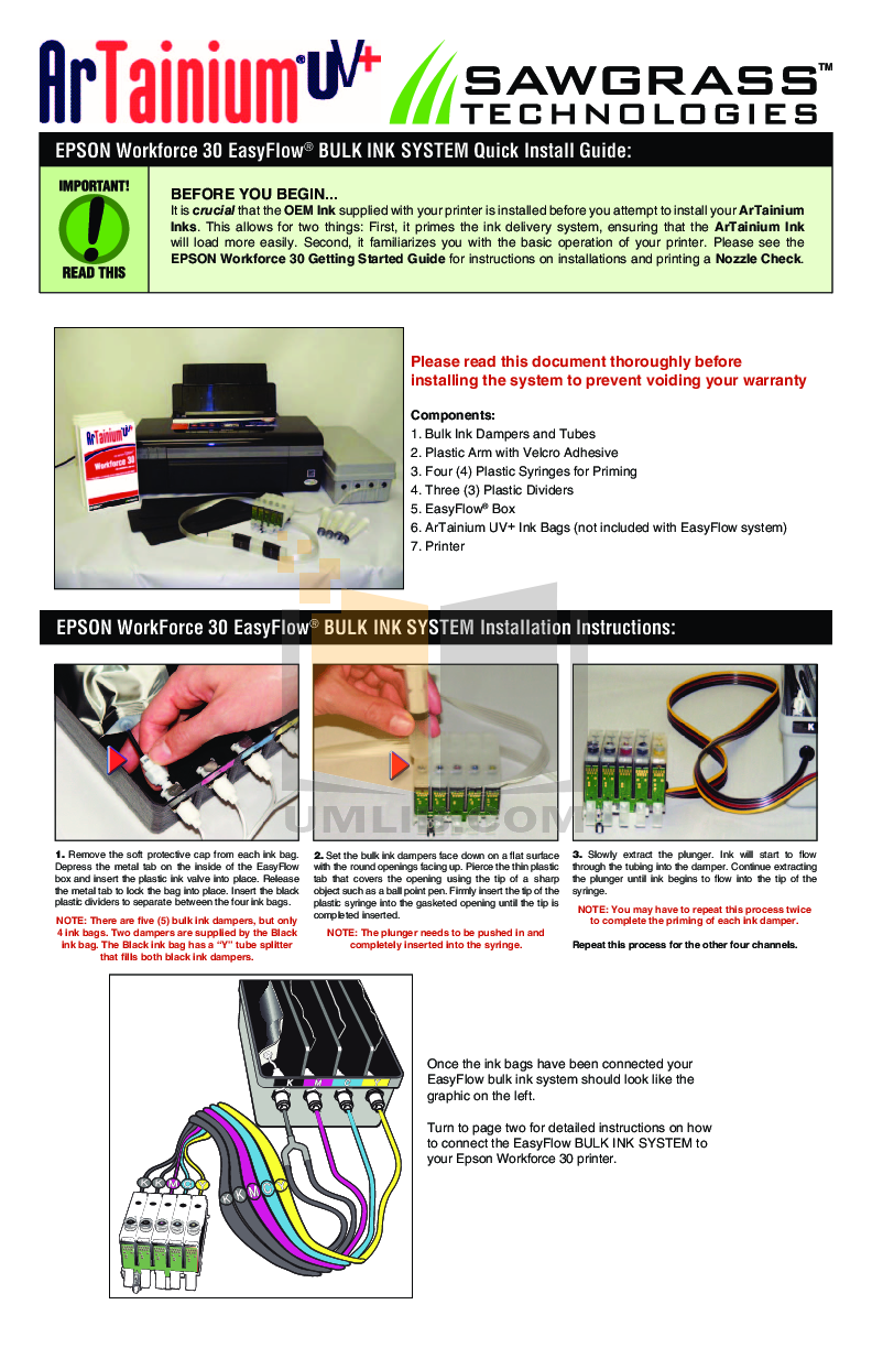 pdf for Epson Printer WorkForce 30 manual