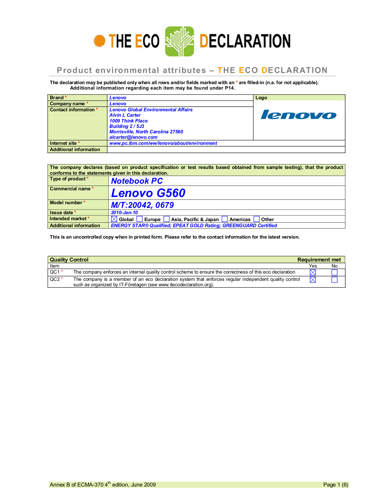 pdf for Lenovo Laptop G560 0679 manual