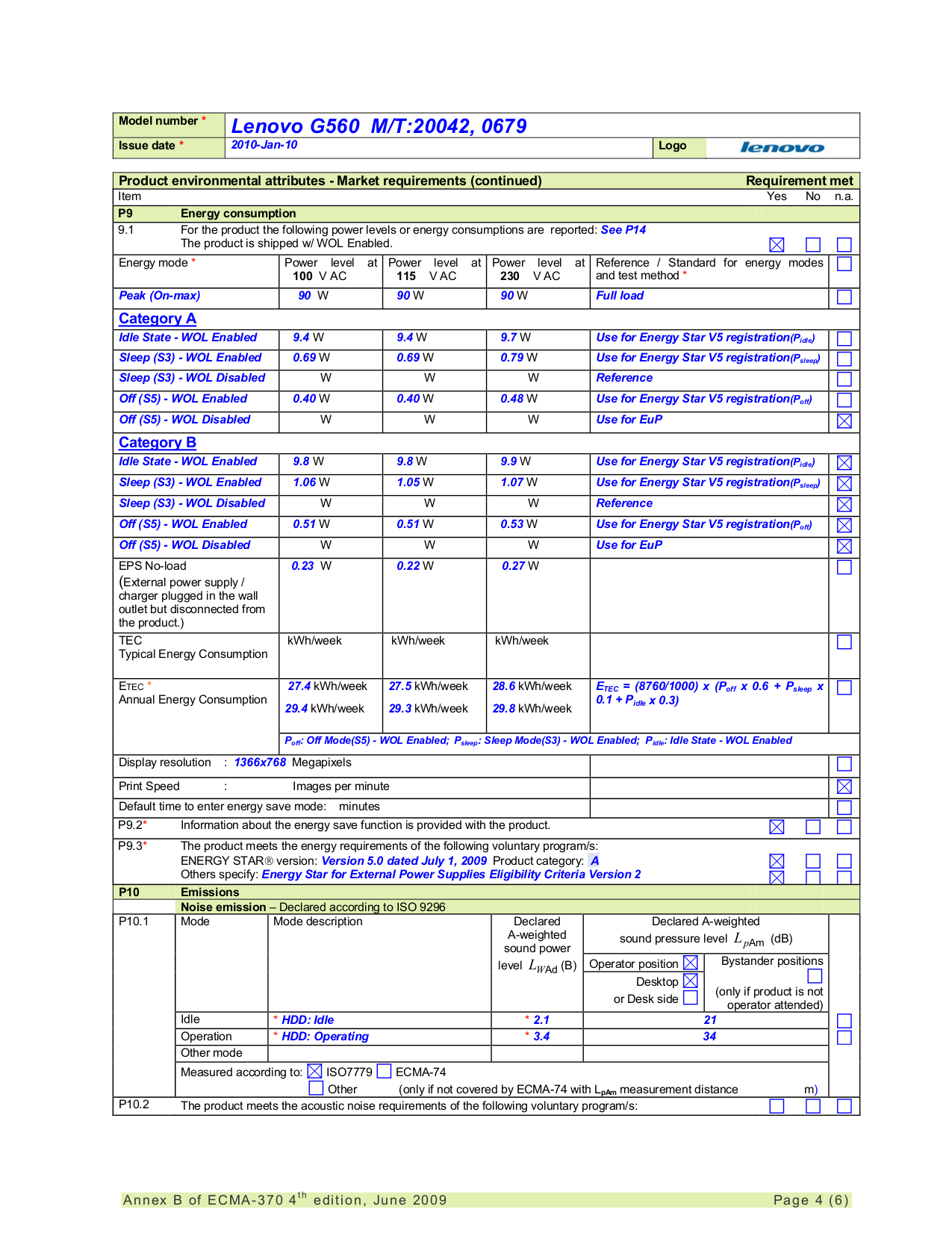 ... Lenovo Laptop G560 0679 pdf page preview ...