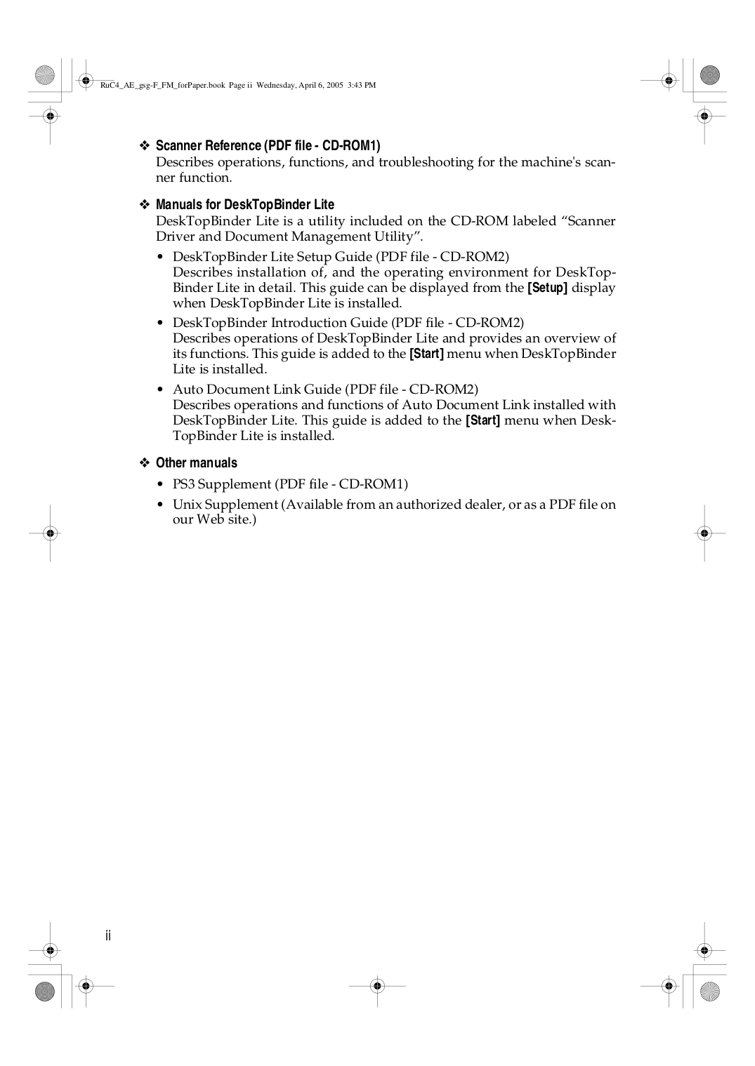 ... Ricoh Multifunction Printer Aficio 3025 pdf page preview ...